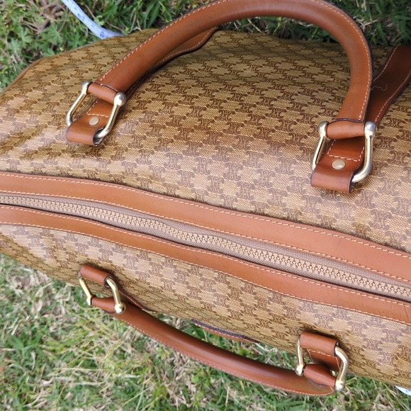 Celine GUC Macadam Coated Canvas Boston Bag CALLOUTS - Picture 15 of 17